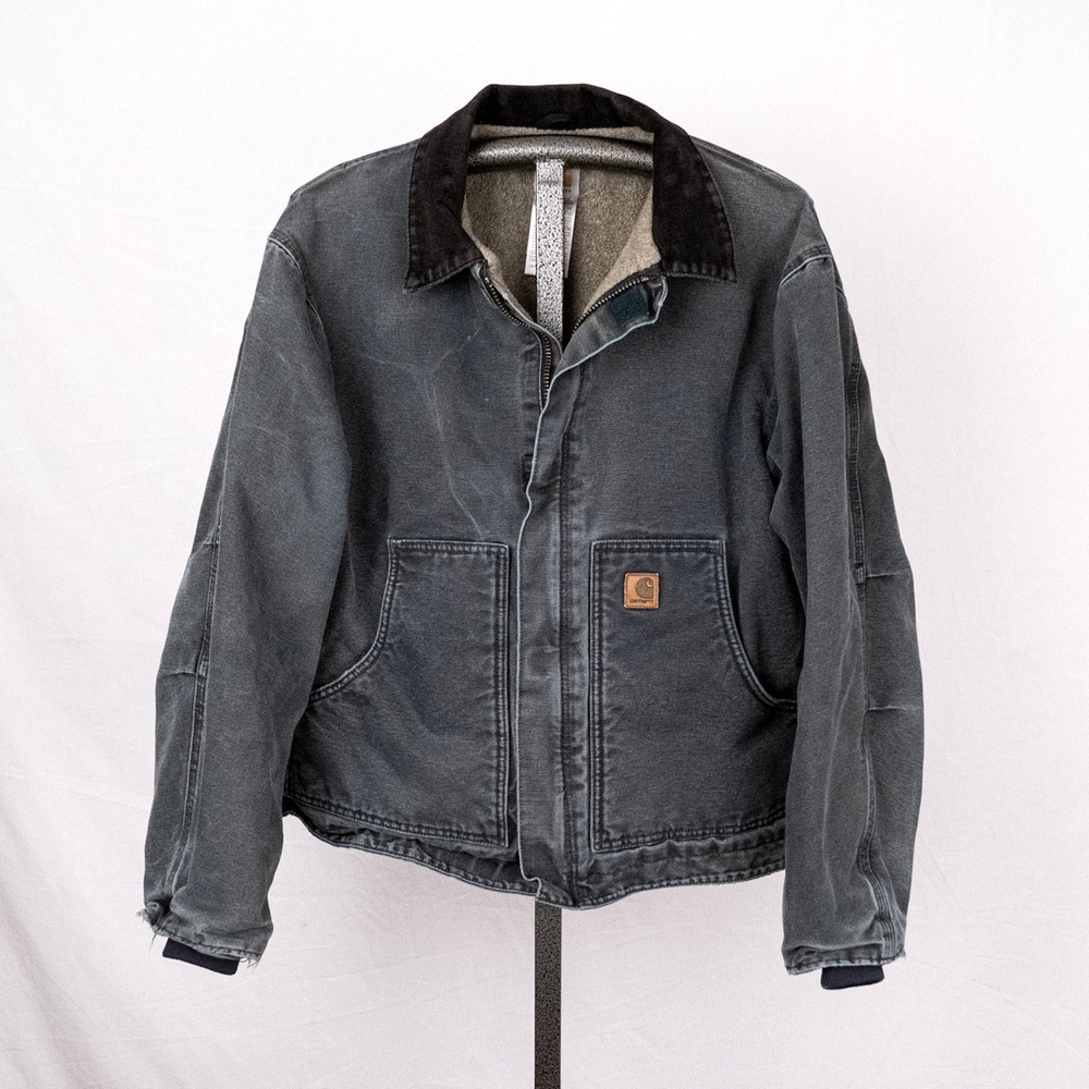 Vintage Carhartt Sherpa Lined Dearborn Jacket J164 PTL Petrol Men's XL Workwear